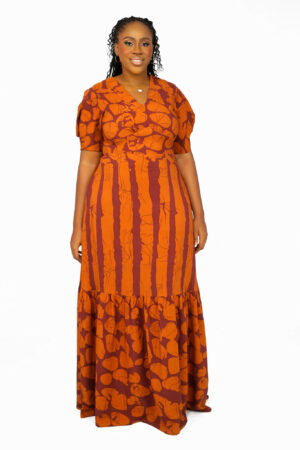 Amara Maxi Dress - Burnt Orange