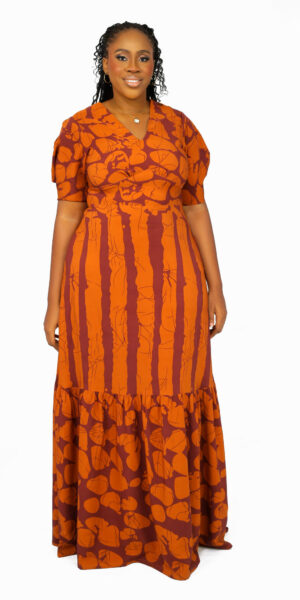 Amara Maxi Dress - Burnt Orange