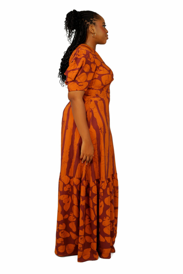 Amara Maxi Dress - Burnt Orange - Image 2