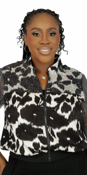 Nonye Top - Black and White