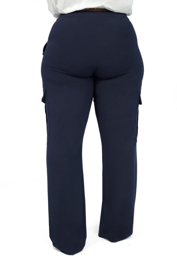 Olanna Cargo Trousers - Navy Blue - Image 3