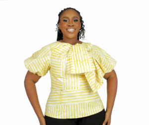 Adire Bow Top - Yellow