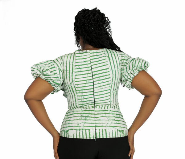 Adire Bow Top - Green - Image 3