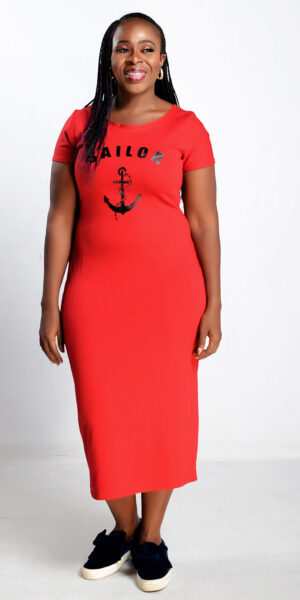 Jersey Tee Dress - Red