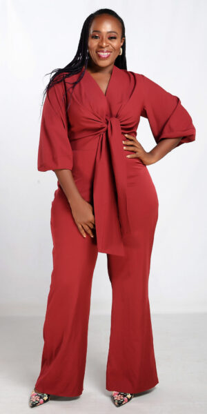 End of Discussion Jumpsuit - Red