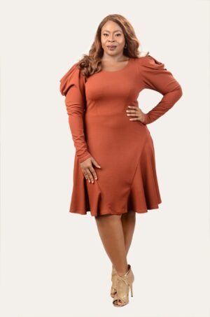 Lisa Dress - Burnt Orange