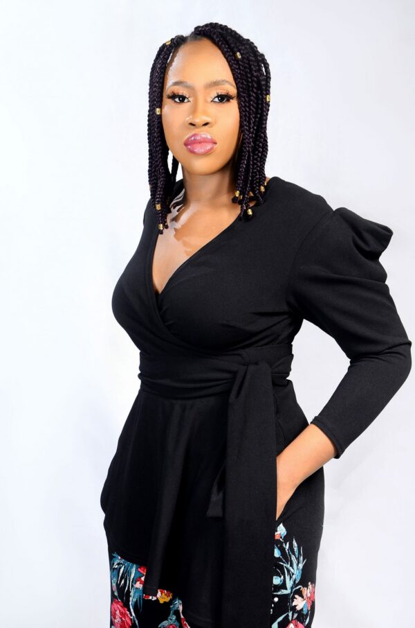 Arabian Wrap Top - Black - Image 2