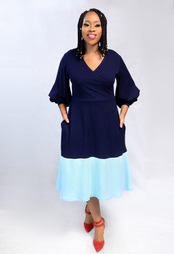 Nina Dress - Blue - Image 2