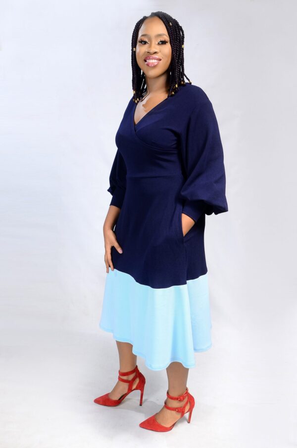Nina Dress - Blue - Image 3