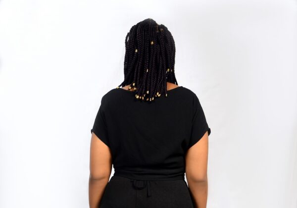 Kele Wrap Top - Black - Image 3