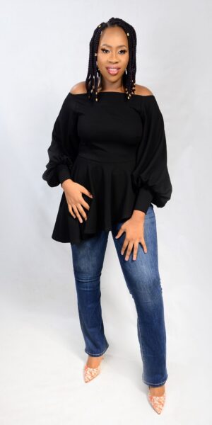 Lily Off-Shoulder Top - Black