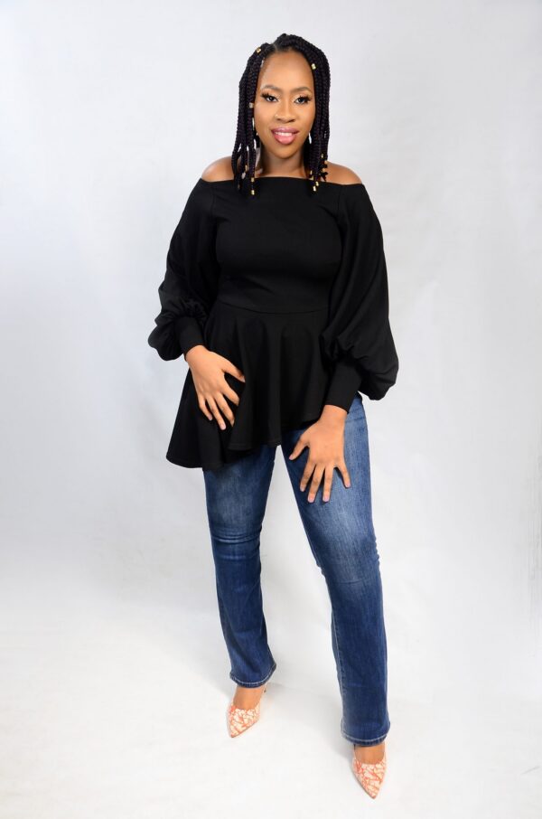 Lily Off-Shoulder Top - Black