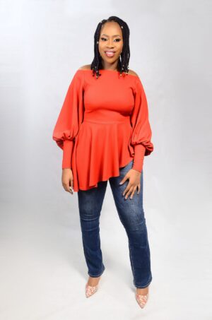 Lily Off-Shoulder Top - Red