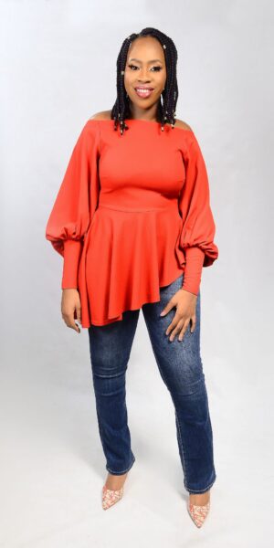 Lily Off-Shoulder Top - Red