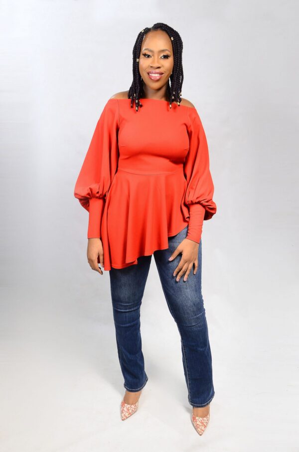 Lily Off-Shoulder Top - Red