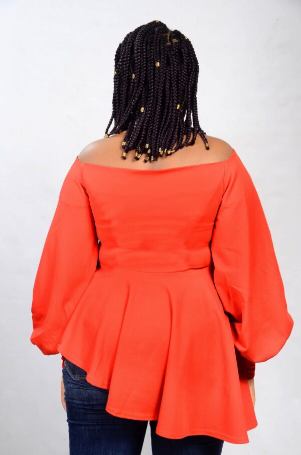 Lily Off-Shoulder Top - Red - Image 4