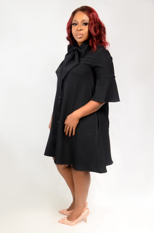 Neckerchief Dress - Black - Image 2