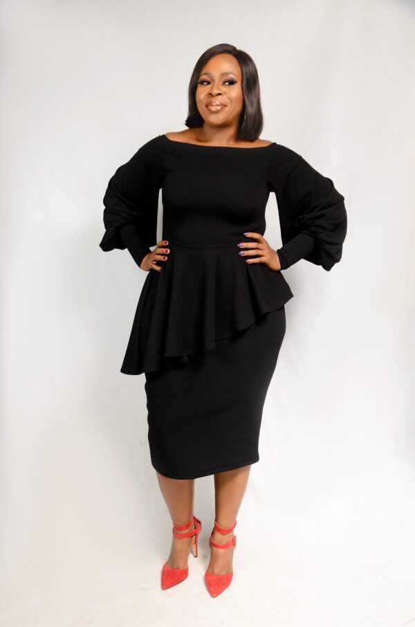Lily Off-Shoulder Top - Black - Image 5