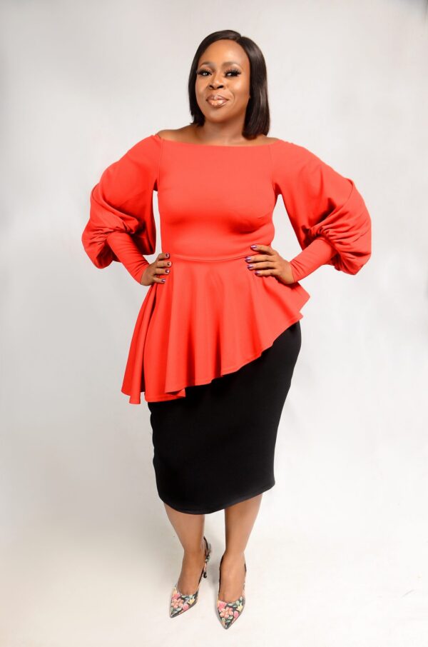Lily Off-Shoulder Top - Red - Image 5
