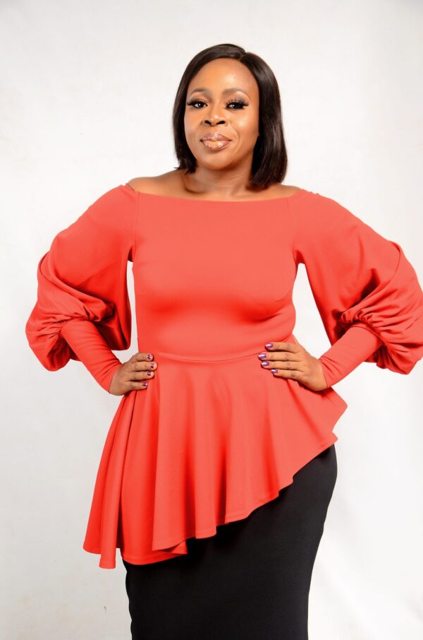 Lily Off-Shoulder Top - Red - Image 6